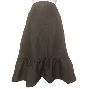 Zara Black Taffeta Tier Skirt Medium